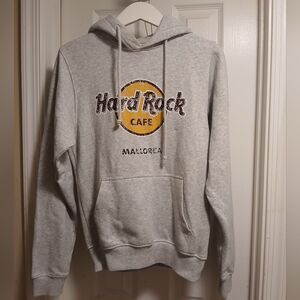 Hard Rock Cafe Mallorca Spain Gray Sweatshirt Iconic Logo Hoodies Sz.S